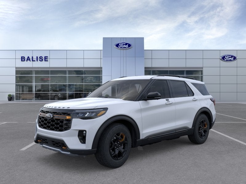2026 Ford Explorer Tremor in Space White Metallic — front three-quarter view