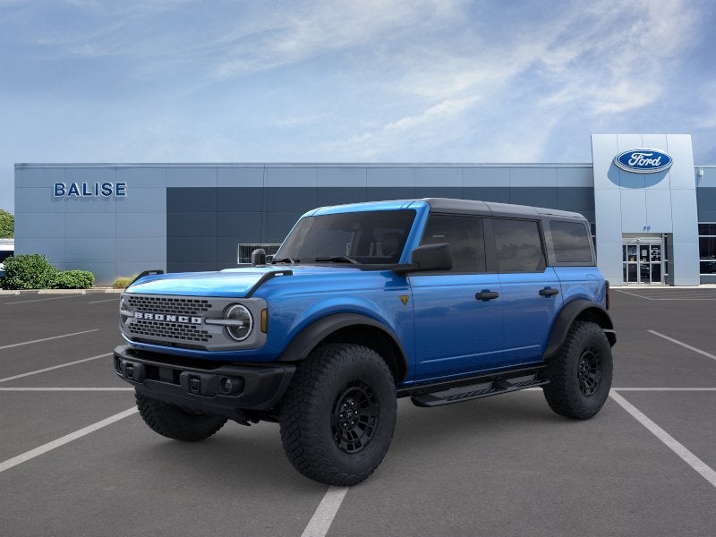 2026 Ford Bronco Badlands in Blue Metallic — front three-quarter view