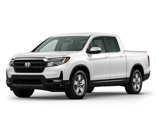 2026 Honda Ridgeline RTL in Platinum White Pearl — front three-quarter view